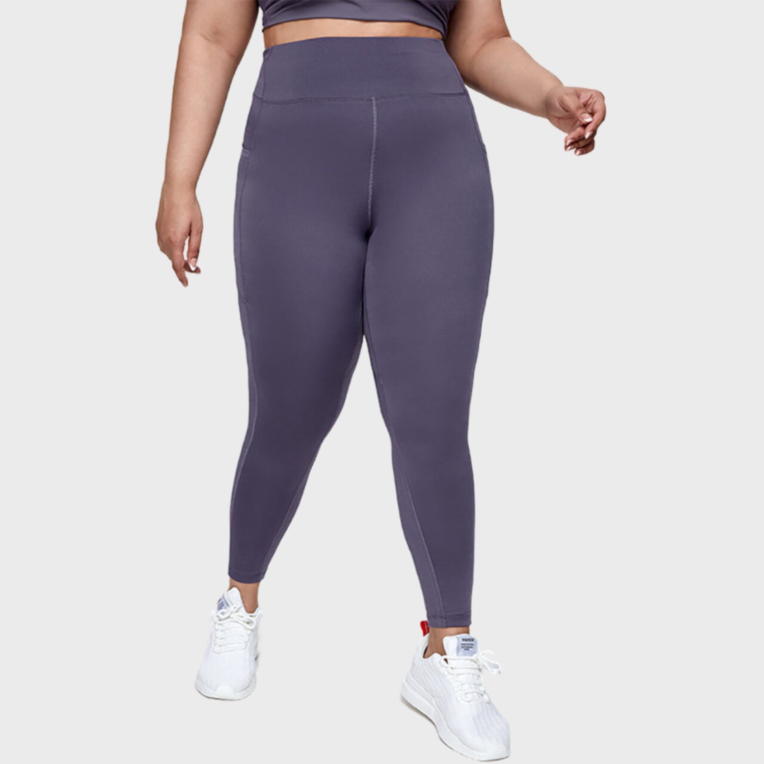 Plus Size High Elastic Yoga Pants With Pocket