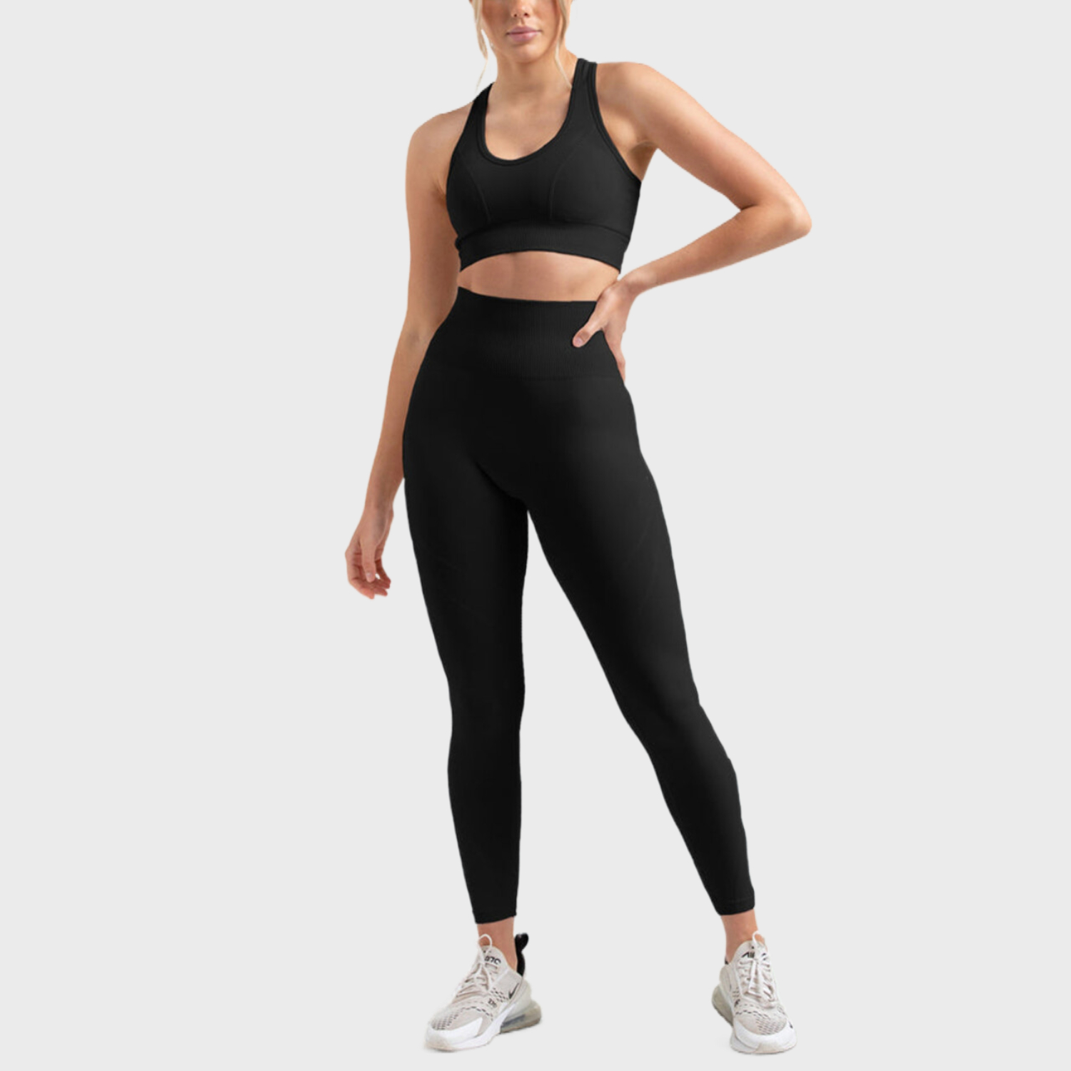 Women Seamless Yoga Outfits 2 Piece Set