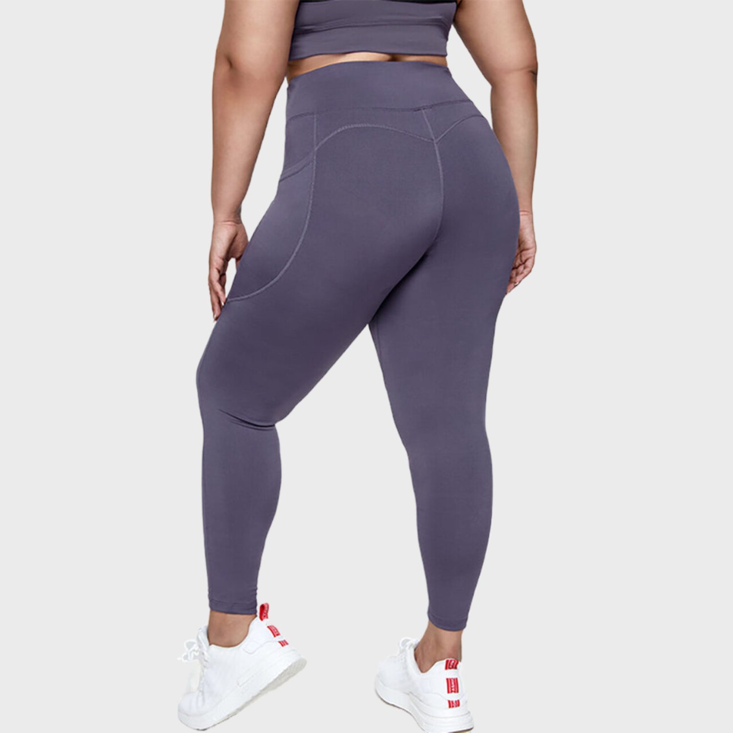 Plus Size High Elastic Yoga Pants With Pocket