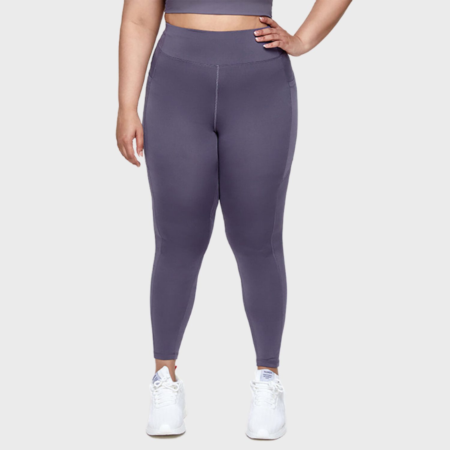 Plus Size High Elastic Yoga Pants With Pocket