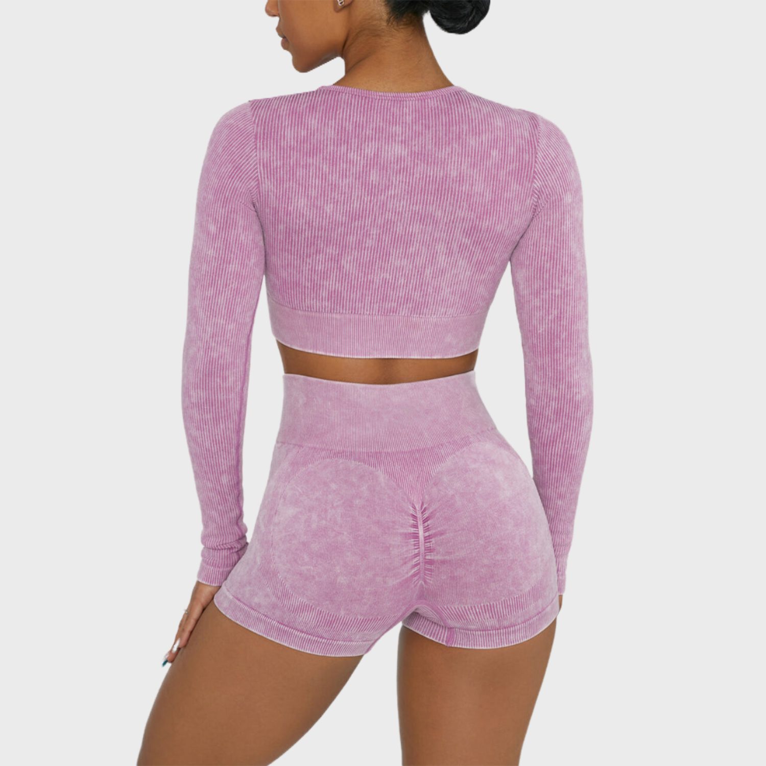 Zip Pink Crop Top Gym Wear Women